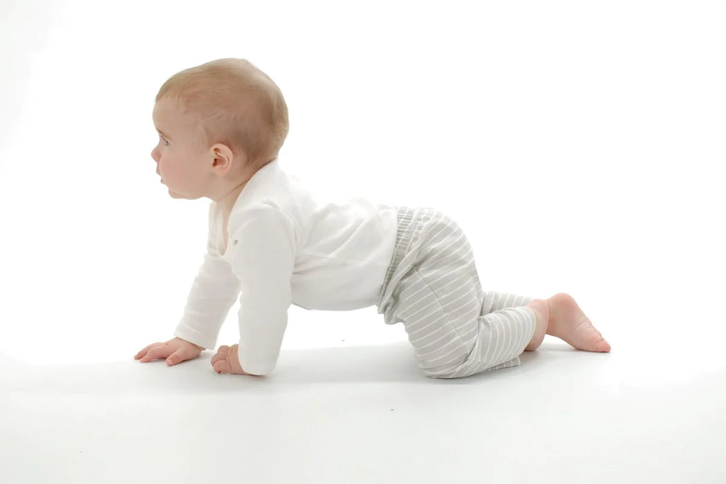 Silkberry Baby Sweet Nature Organic Cotton Pullover Pant - Silver Stripe