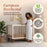 Dadada Soho 3-in-1 Crib - Almond Milk/Walnut