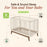Dadada Soho 3-in-1 Crib - Almond Milk/Walnut