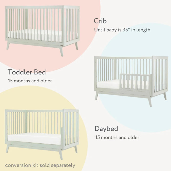Dadada Soho 3-in-1 Convertible Crib - Sage