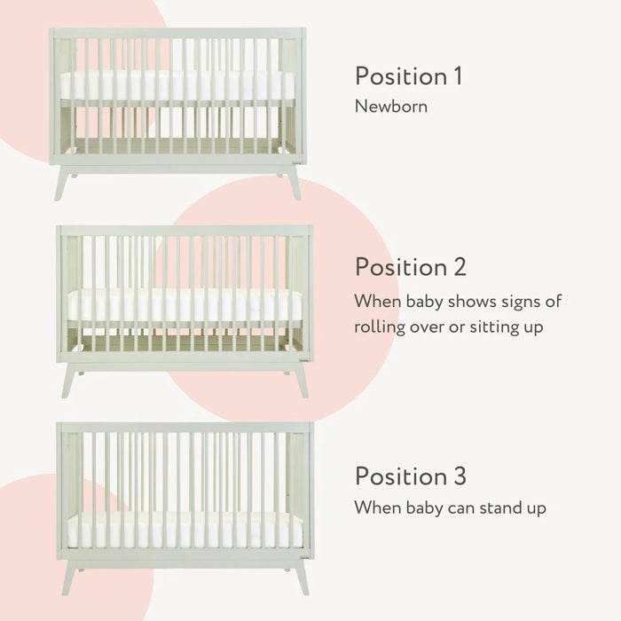 Dadada Soho 3-in-1 Convertible Crib - Sage