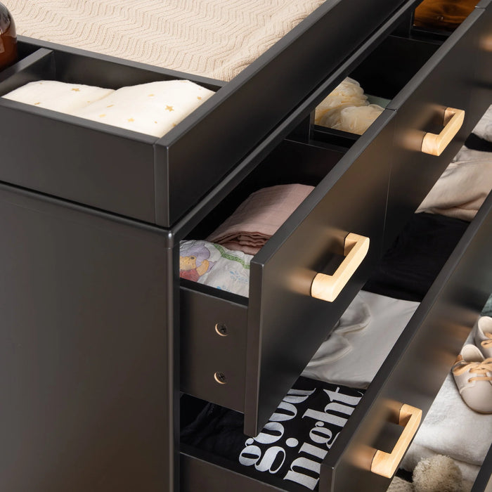 Dadada Soho 5-Drawer Dresser - Black/Natural (2box)