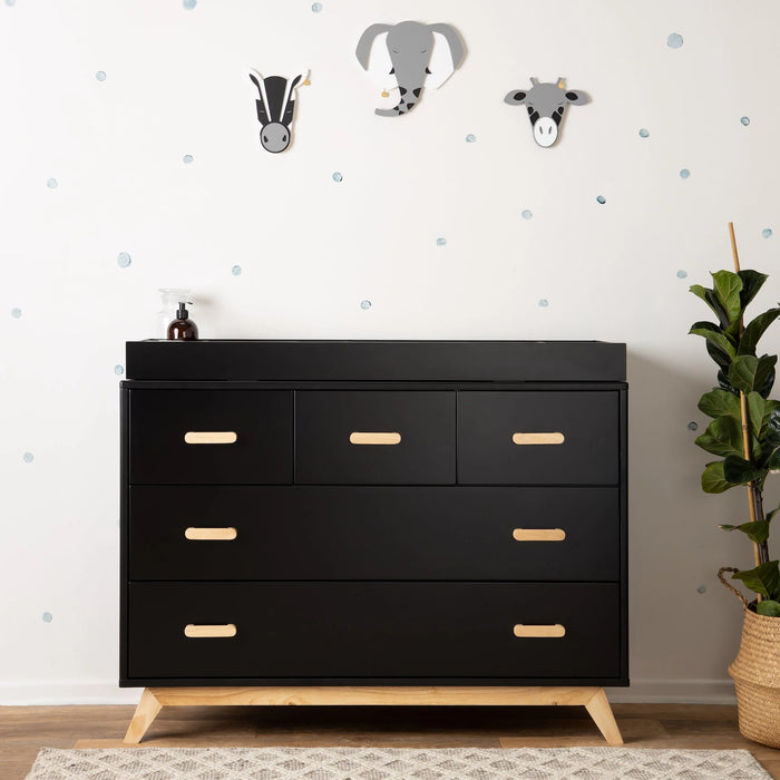 Dadada Soho 5-Drawer Dresser - Black/Natural (2box)