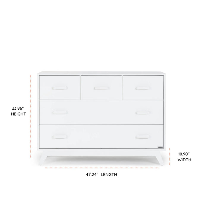 Dadada Soho 5-Drawer Dresser - All White (2box)