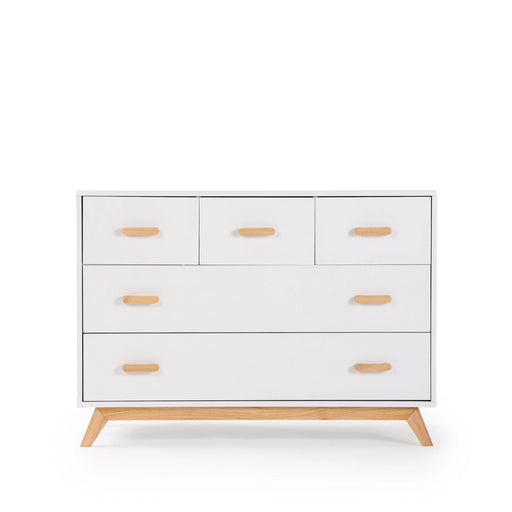 Dadada Soho 5-Drawer Dresser - White/Natural (2box)