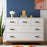 Dadada Soho 5-Drawer Dresser - White/Walnut (2box)