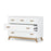 Dadada Soho 5-Drawer Dresser - White/Walnut (2box)