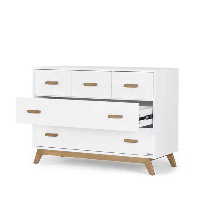 Dadada Soho 5-Drawer Dresser - White/Walnut (2box)