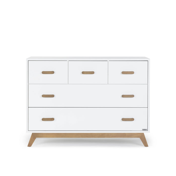 Dadada Soho 5-Drawer Dresser - White/Walnut (2box)