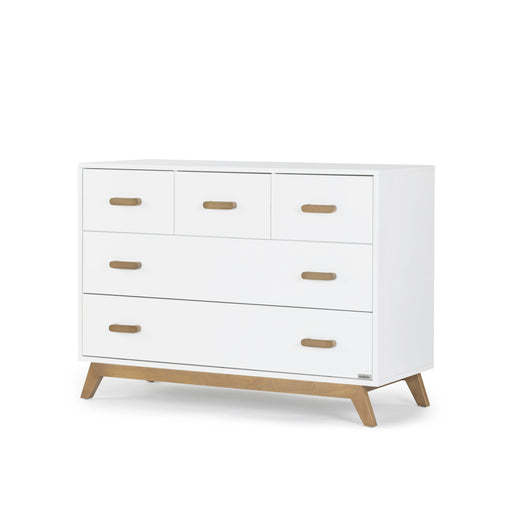 Dadada Soho 5-Drawer Dresser - White/Walnut (2box)