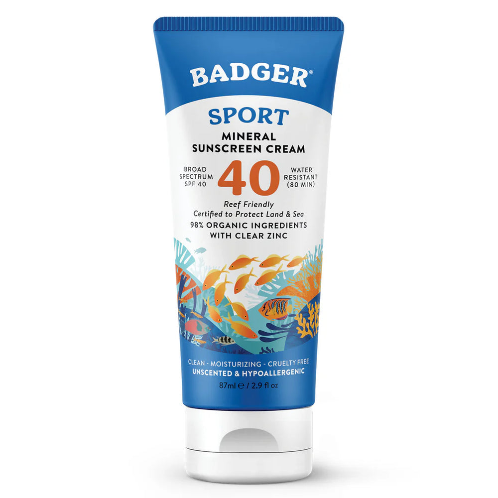 Badger Sport Clear Zinc Kid Sunscreen SPF40 87ml