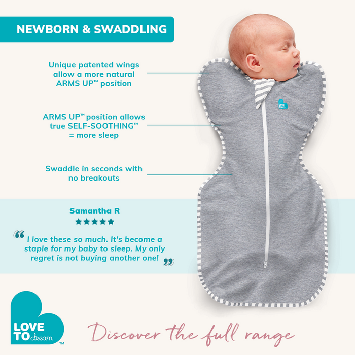 Love to Dream Swaddle Stage 1 Original Pallet 1.0TOG - Grey