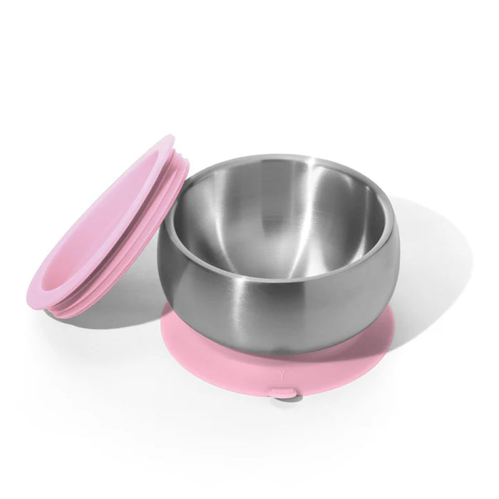 Avanchy Stainless Steel Suction Baby Bowl - Pink