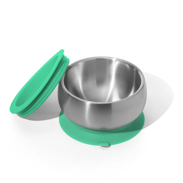 Avanchy Stainless Steel Suction Baby Bowl - Green