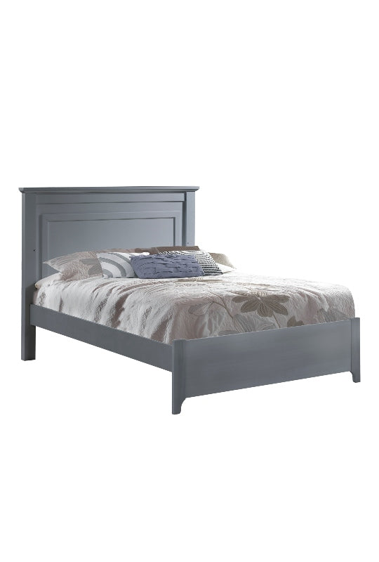 Natart Taylor Double Bed 54" with Panel - Elephant Grey