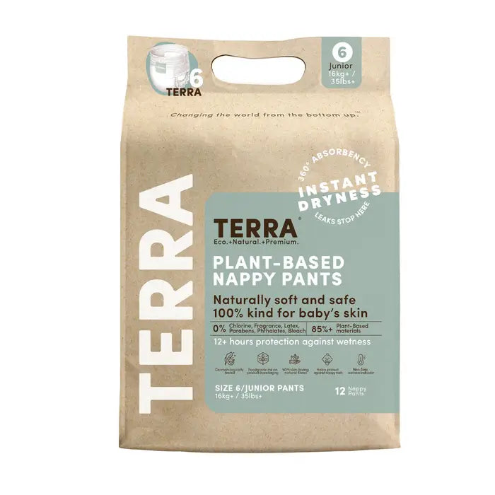 Terra Toddler Pull-Up Pants Size6 Junior (35lbs+/16kg ) - 12PC