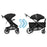 Evenflo Transformer Stroller to Wagon Travel System - Pitch Black