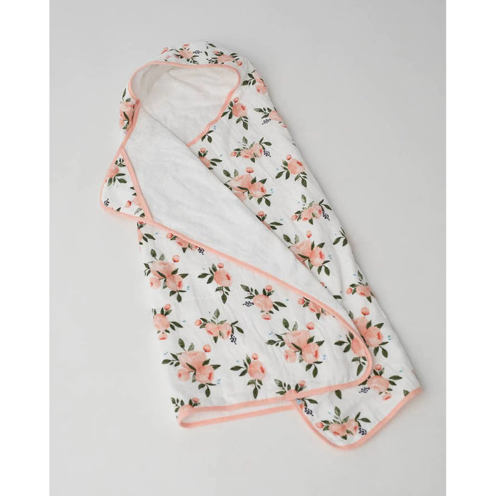 Little Unicorn Toddler Hooded Towel - Watercolor Roses