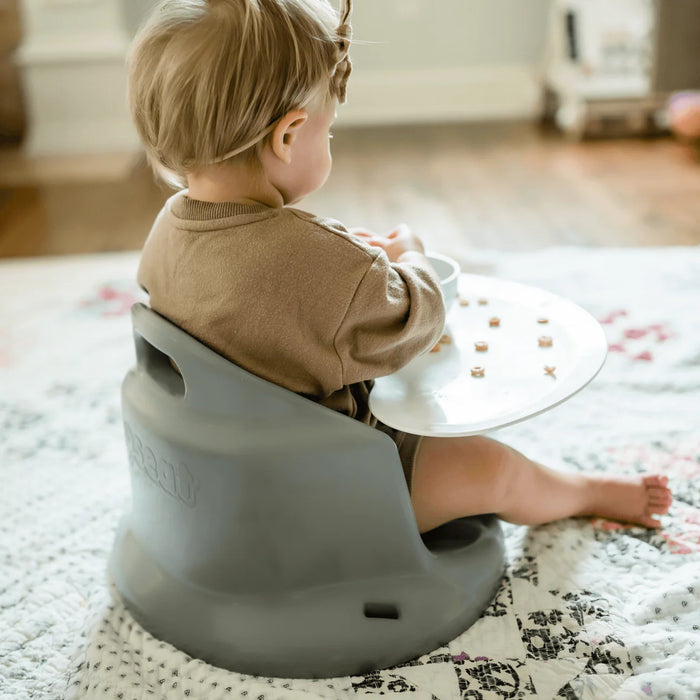 Upseat Baby Floor and Booster Seat with Tray - Grey