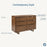 Maxi Cosi 6 Drawers Embraced Forms Double Dresser - Walnut CG009CHN