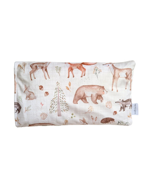 Veille Children's Pillowcase - Woodland Friends + Maovic Mini Buckwheat Hull Pillow