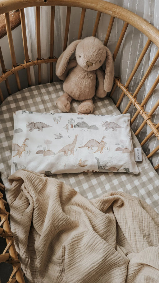 Veille Children's Pillowcase - Jurassic + Maovic Mini Buckwheat Hull Pillow