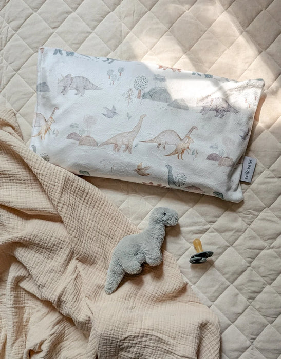 Veille Children's Pillowcase - Jurassic + Maovic Mini Buckwheat Hull Pillow