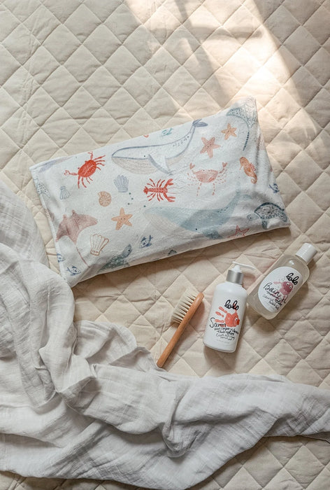 Veille Children's Pillowcase - Underwater World + Maovic Mini Buckwheat Hull Pillow