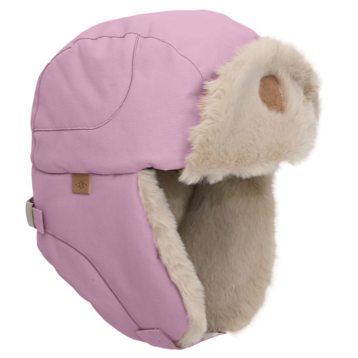Calikids Winter Fur Aviator Hat - Rose Cendre