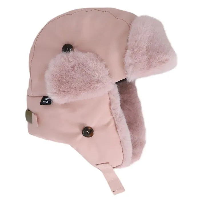 Calikids Winter Fur Aviator Hat - Rose W2523