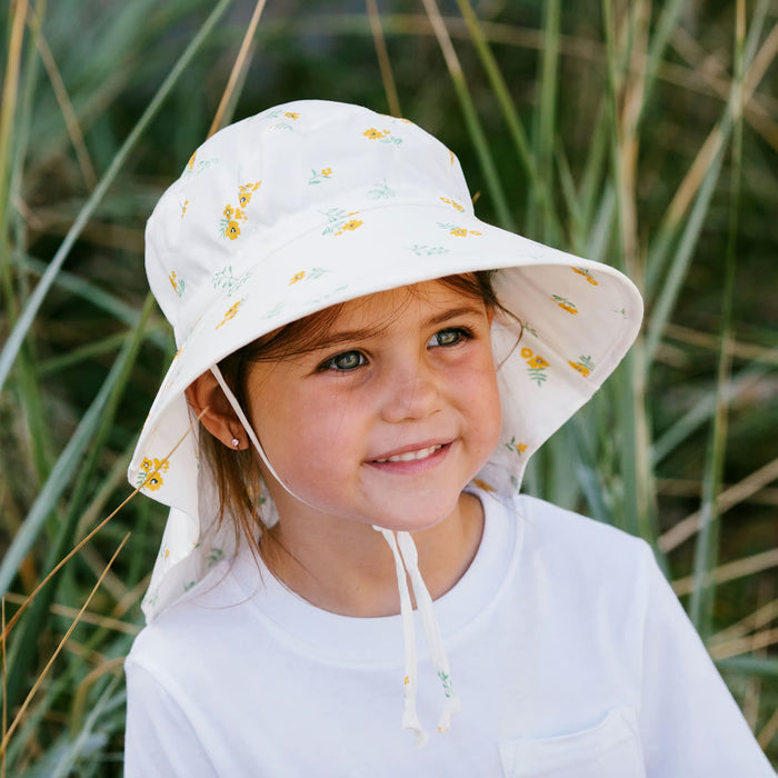 Jan & Jul Cotton Adventure Hat - Yellow Flower
