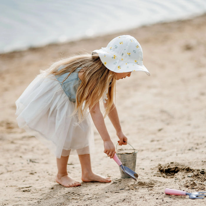 Jan & Jul Cotton Floppy Hat - Yellow Flower