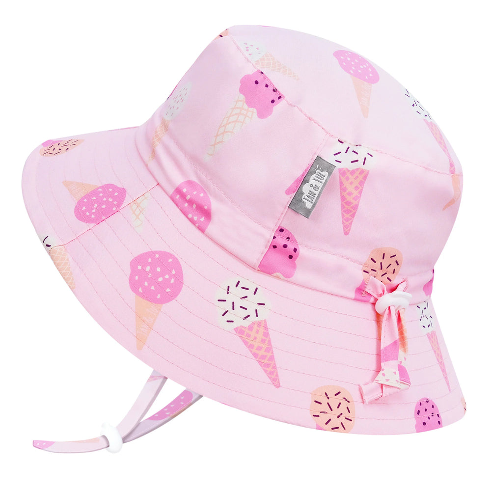 Jan & Jul Aqua-Dry Bucket Hat - Pink Ice Cream