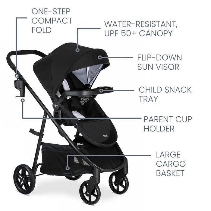 Britax Willow Brook Travel System - Onyx Glacier