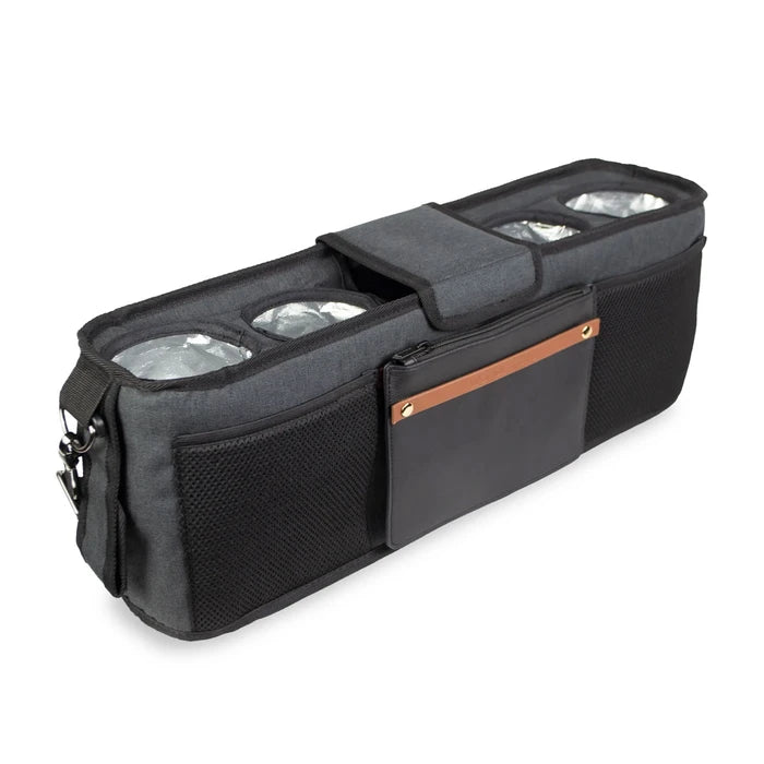 WonderFold Parent Console w/ 4 Cup Holders - Black