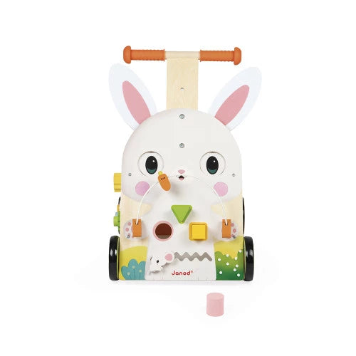Janod Wooden Rabbit Multi-Activity Cart 03326
