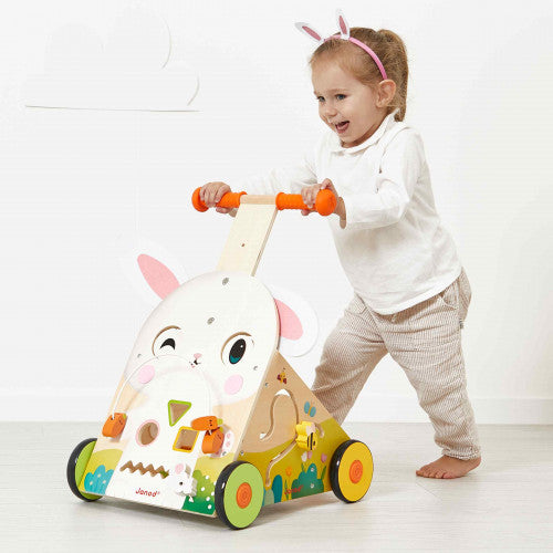 Janod Wooden Rabbit Multi-Activity Cart 03326