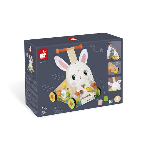 Janod Wooden Rabbit Multi-Activity Cart 03326