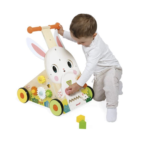 Janod Wooden Rabbit Multi-Activity Cart 03326