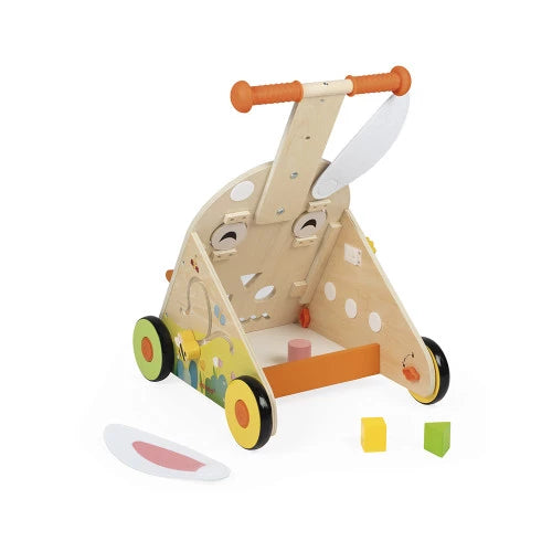 Janod Wooden Rabbit Multi-Activity Cart 03326