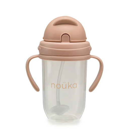 Nouka Non-Spill Weighted Straw Cup 9oz - Soft Blush 6M+