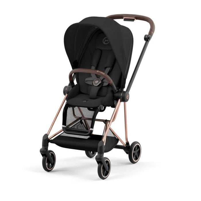Cybex Mios3 Rose Gold frame with Sepia Black Seat
