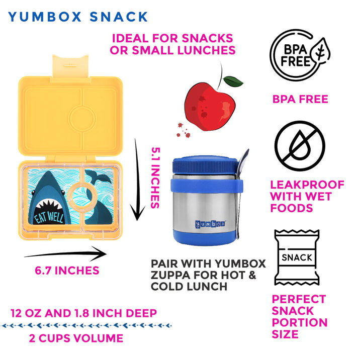 Yumbox Snack Yoyo Bento Box - Yellow Shark