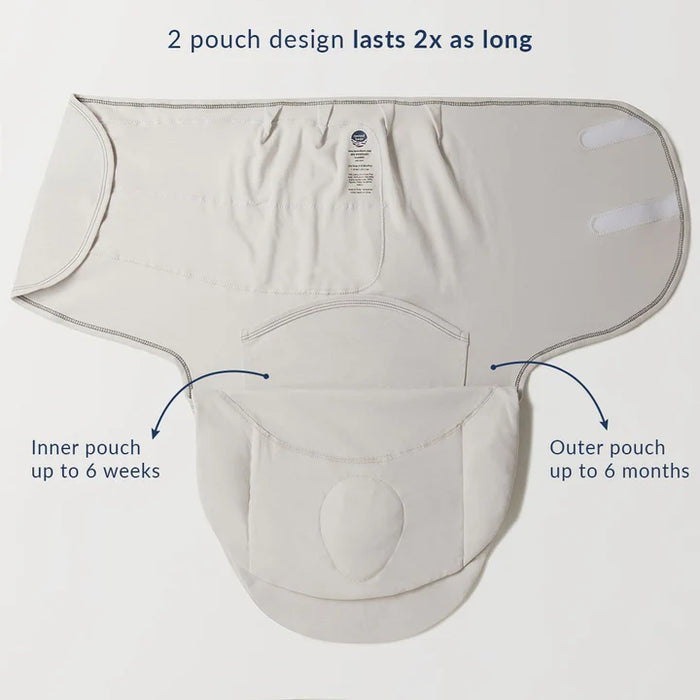 Nested Bean Swaddle Classic - Grey Mist 0-6M