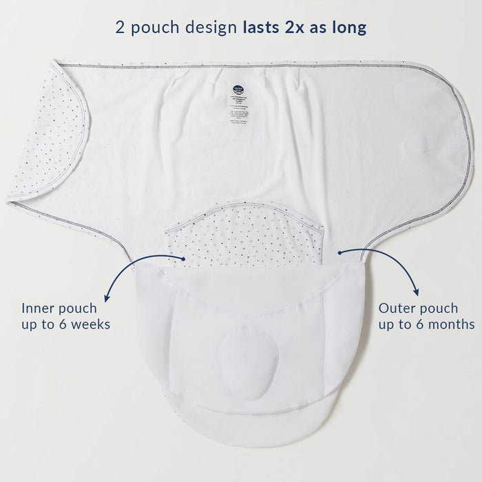 Nested Bean Swaddle Classic - Stardust Grey 0-6M