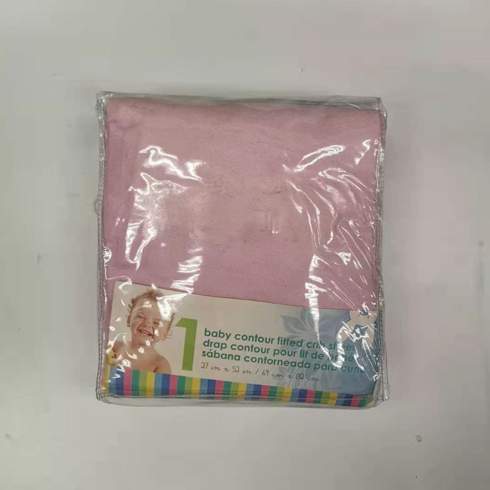 Honey Bunny Contour Fitted Crib Sheet - pink