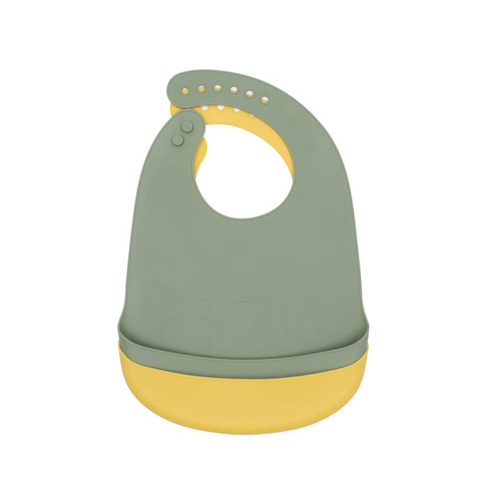 We Might Be Tiny Catchie Bibs Sage + Yellow TICB05