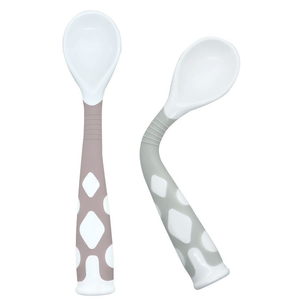 Kushies SiliBend Spoon 2pk - Rose/Dream Grey F110-G03