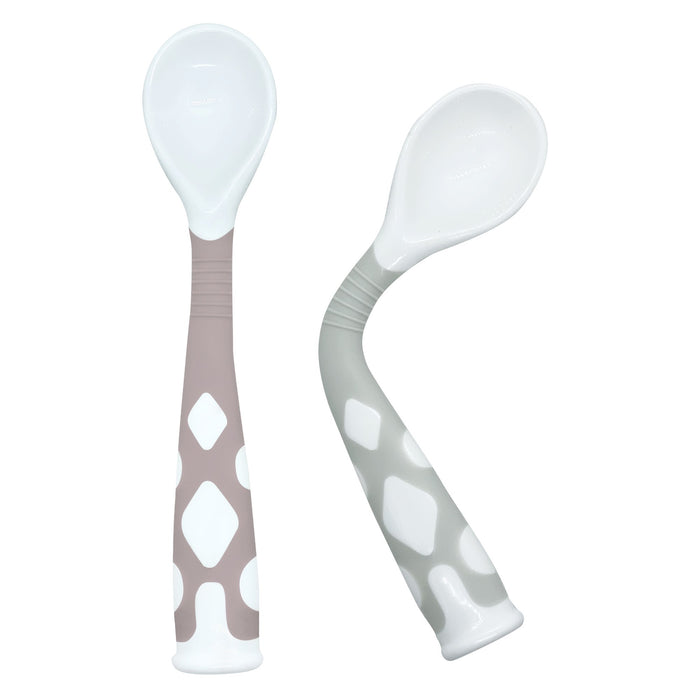 Kushies SiliBend Spoon 2pk - Rose/Dream Grey F110-G03