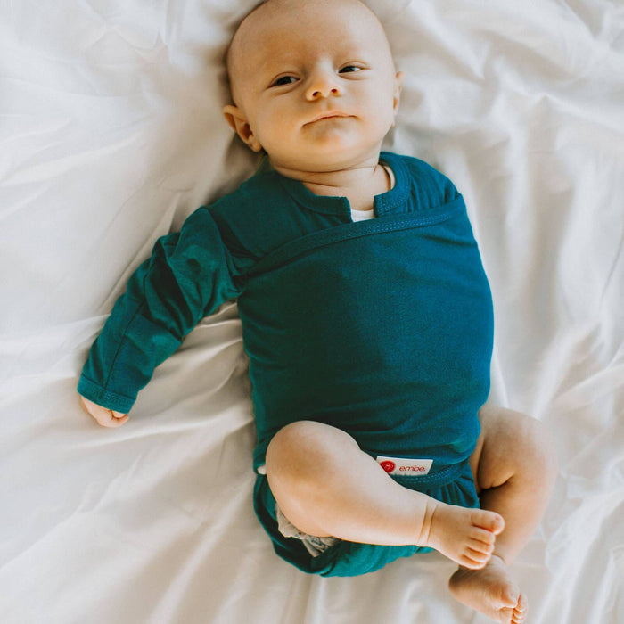 Embe Starter Swaddle Long Sleeves - Spruce SLSSOL1025